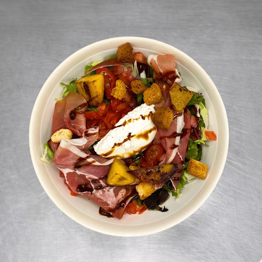 Parma Burrata Peach Salad